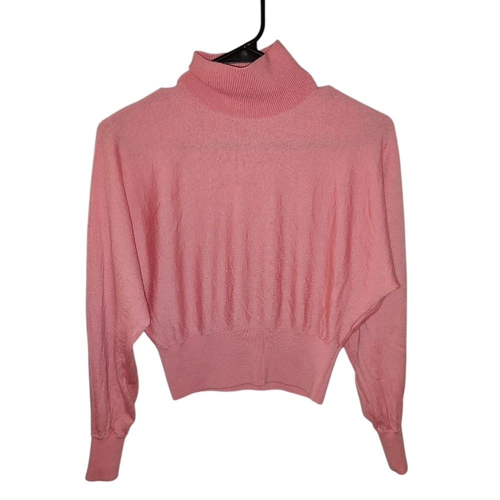Alice + Olivia Pink Turtleneck Wool Sweater - Picture 2 of 4